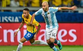 La molestia de Mascherano por regates de Neymar ante Argentina