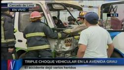 La Victoria: 'chosicano' protagonizó triple choque en Av. Grau