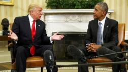 Trump revela sobre qué conversó con Obama en la Casa Blanca