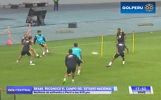 Selección brasileña reconoció la cancha del Estadio Nacional