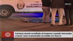 Surco: anciana murió tras tropezar con desperfecto en pista
