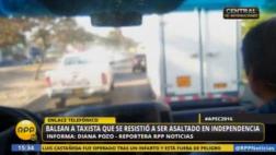 Independencia: balean en la cabeza a taxista para robarle auto