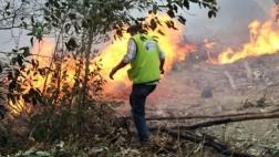 Gobierno declara en emergencia distritos por incendio forestal
