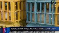 La Victoria: Clausuran local en el que se inflaban pollos