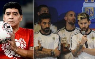 Maradona criticó a jugadores de Argentina y defendió a Lavezzi