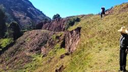 Comunidades de Cajamarca en riesgo por eventual deslizamiento