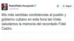 PPK: “Saludamos la memoria del recordado Fidel Castro”