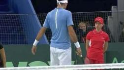 Del Potro se ganó el aplauso con noble gesto a niña recogebolas