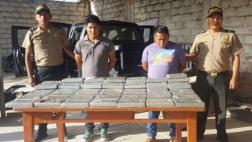 Tacna: caen dos sujetos con 65 kilos de droga