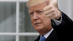 Trump en helicóptero, por Jürgen Schuldt