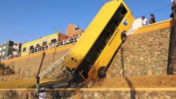 Aparatoso accidente de bus escolar dejó 13 alumnos heridos