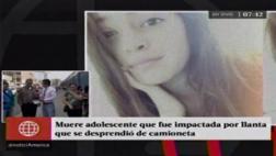Murió escolar que fue impactada por llanta de camioneta