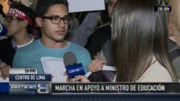 Universitarios realizaron plantón en respaldo a Jaime Saavedra