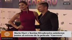 Mario y Korina llegaron juntos al avant premiere de "Guerrero"