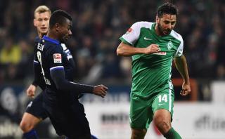 Con Pizarro: Werder Bremen derrotó 1-0 a Hertha en Bundesliga