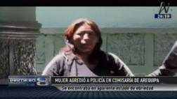 Arequipa: mujer insultó y golpeó a policía en comisaría