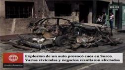 Surco: captan instante de explosión que afectó varias viviendas
