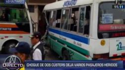 Lince: diez heridos por choque entre coasters en Av. Canevaro
