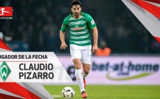Pizarro obtuvo premio a mejor jugador de la fecha en Bundesliga