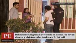 Comas: robacasas aprovechan reja abierta para llevarse S/30 mil