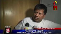 SJL: marcas asaltan a comerciante tras retirar dinero de banco