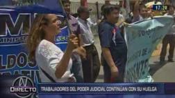 Independencia: trabajadores quemaron llantas en sede del PJ