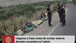 Cañete: menor falleció por accidente de bus en paseo escolar