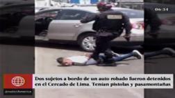PNP captura a balazos a dos 'marcas' en el Cercado de Lima