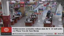 San Borja: se hacen pasar por trabajadores para robar Plaza Vea
