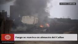 Callao: se reavivó incendio en fábrica clandestina de Gambetta