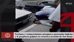 San Borja: golpean a presunto 'robacasas' en Av. San Luis