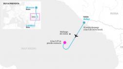 El recorrido que hizo el avión militar ruso antes de chocar