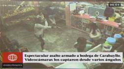 Delincuentes armados robaron así una bodega en plena Nochebuena