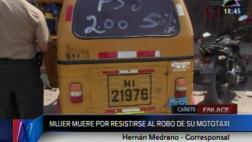 Cañete: Una mototaxista fue asesinada de balazo en la cabeza