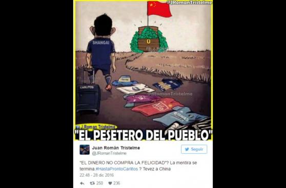 Fans de River se burlan con memes de partida de Tevez a China