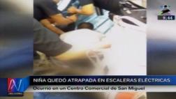 Niño quedó atrapado en escalera eléctrica de centro comercial