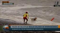 Policía de Salvataje rescató a 44 personas el 1 de enero