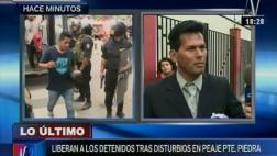 Liberan a 28 detenidos durante protesta contra peaje