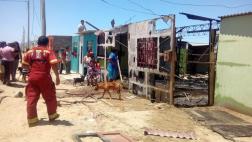 Áncash: fuego arrasa con cinco viviendas en Nuevo Chimbote