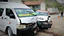 Policía murió tras choque de combi y patrullero en Cusco
