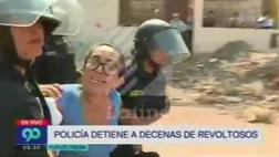 Puente Piedra: captan detención de mujer tras hablar en la TV