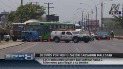 Puente Piedra: vecinos caminaron hasta 3 Km. por falta de buses