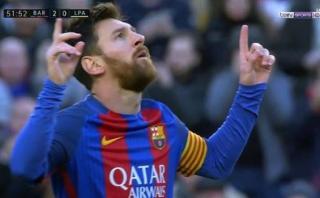 Lionel Messi anotó el segundo del Barcelona ante Las Palmas