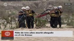 Fallece niño que cayó en acequia y fue arrastrado al río Rímac