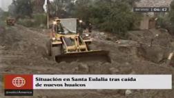 Trenes paralizados por bloqueo de vías a causa de huaico