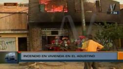Incendio en El Agustino consumió dos viviendas