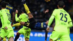 El magnífico golazo de chalaca de Jeison Murillo con el Inter