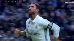 Real Madrid: Sergio Ramos anotó golazo de cabeza al Málaga