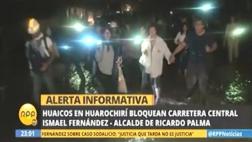 Huarochirí: Reportan huaico y cierre de la Carretera Central