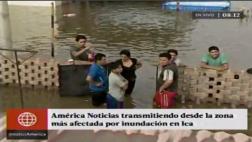 Ica: familias afectadas por inundación tras caída de huaicos